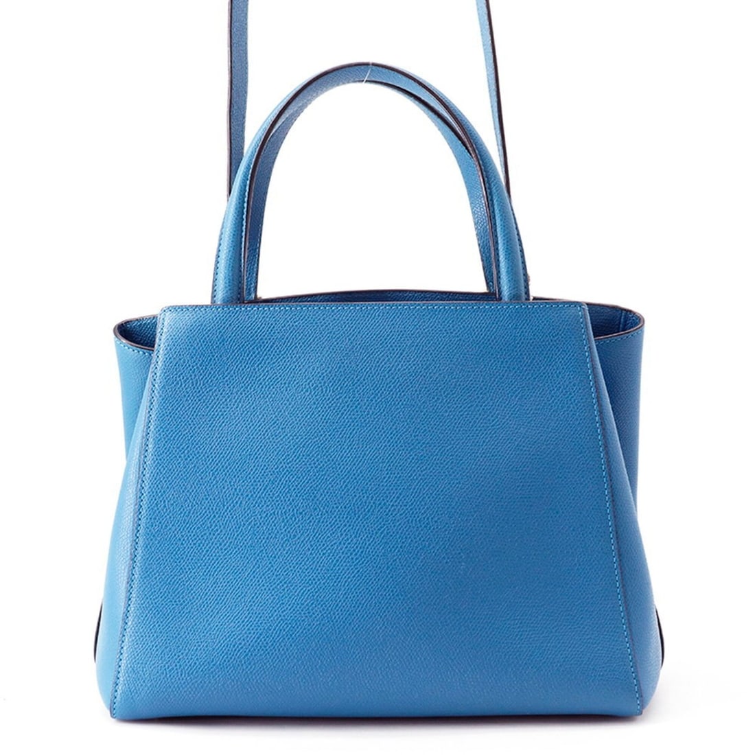 Valextra Triennale Medium Leather Handbag, 2-way Handbag: --- Catalog ---Category: SizeWeight: 730g / 1.6lb.Size (HxWxD): 21.5cm x 29cm x 13cm / 8.46'' x 11.41'' x 5.11''Strap Length: 93cm / 36.61''Category: DesignType: Handbag, Shoulder bagColor: BlueGender