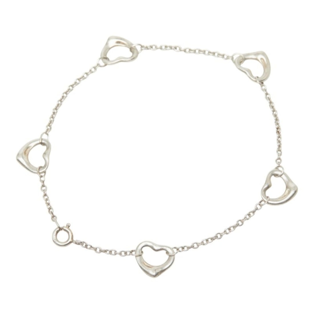 Tiffany & Co. Elsa Peretti Open Heart Bracelet, Sterling Silver (SV925), Women's.: --- Catalog ---Category: SizeLength: 19.5cm / 7.67''Category: DesignType: Charm braceletColor: SilverGender: WomenMaterial: Silver 925Category: GeneralBrand: Tiffany--- Item List ---Section: Condition