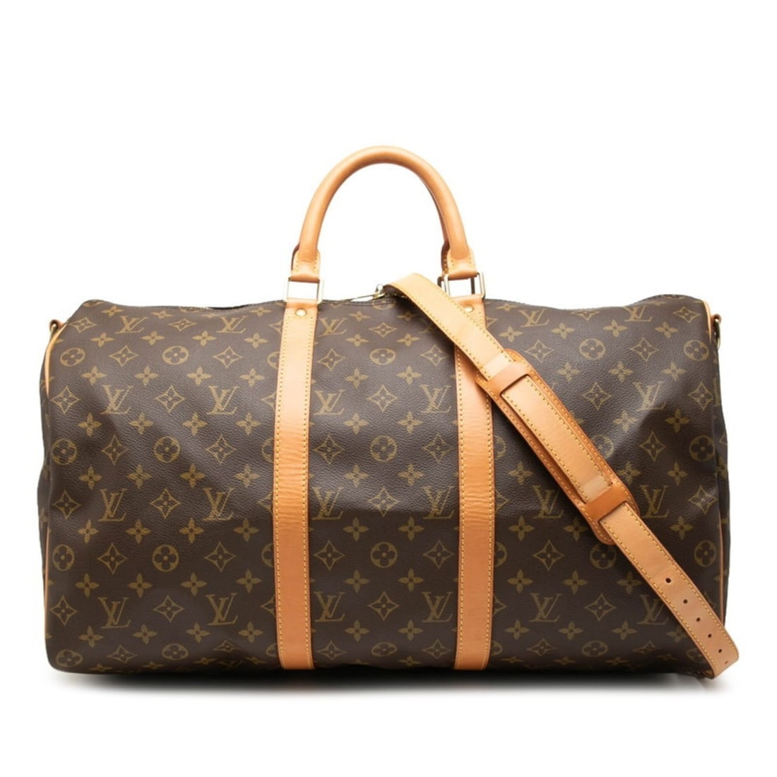 Louis Vuitton Monogram Keepall Bandoulière 50 Boston Bag Shoulder 2WAY M41416 Brown Leather Women's: --- Catalog ---Category: SizeSize (HxWxD): 28cm x 50cm x 22cm / 11.02'' x 19.68'' x 8.66''Category: DesignType: Boston bag, Shoulder bagColor: Brown, MonogramGender: WomenMaterial: PVC Category: Gener