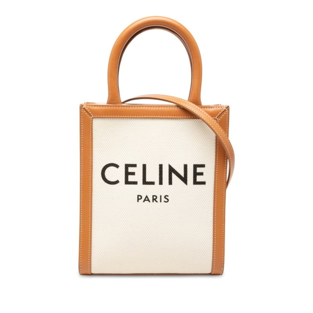 Celine Mini Vertical Cabas Handbag Shoulder Bag 2-Way Natural Brown Canvas Leather Women's CELINE: --- Catalog ---Category: SizeSize (HxWxD): 20cm x 16.5cm x 5.5cm / 7.87'' x 6.49'' x 2.16''Category: DesignType: Handbag, Shoulder bagColor: BrownGender: WomenMaterial: Canvas , Leather Category: Gene