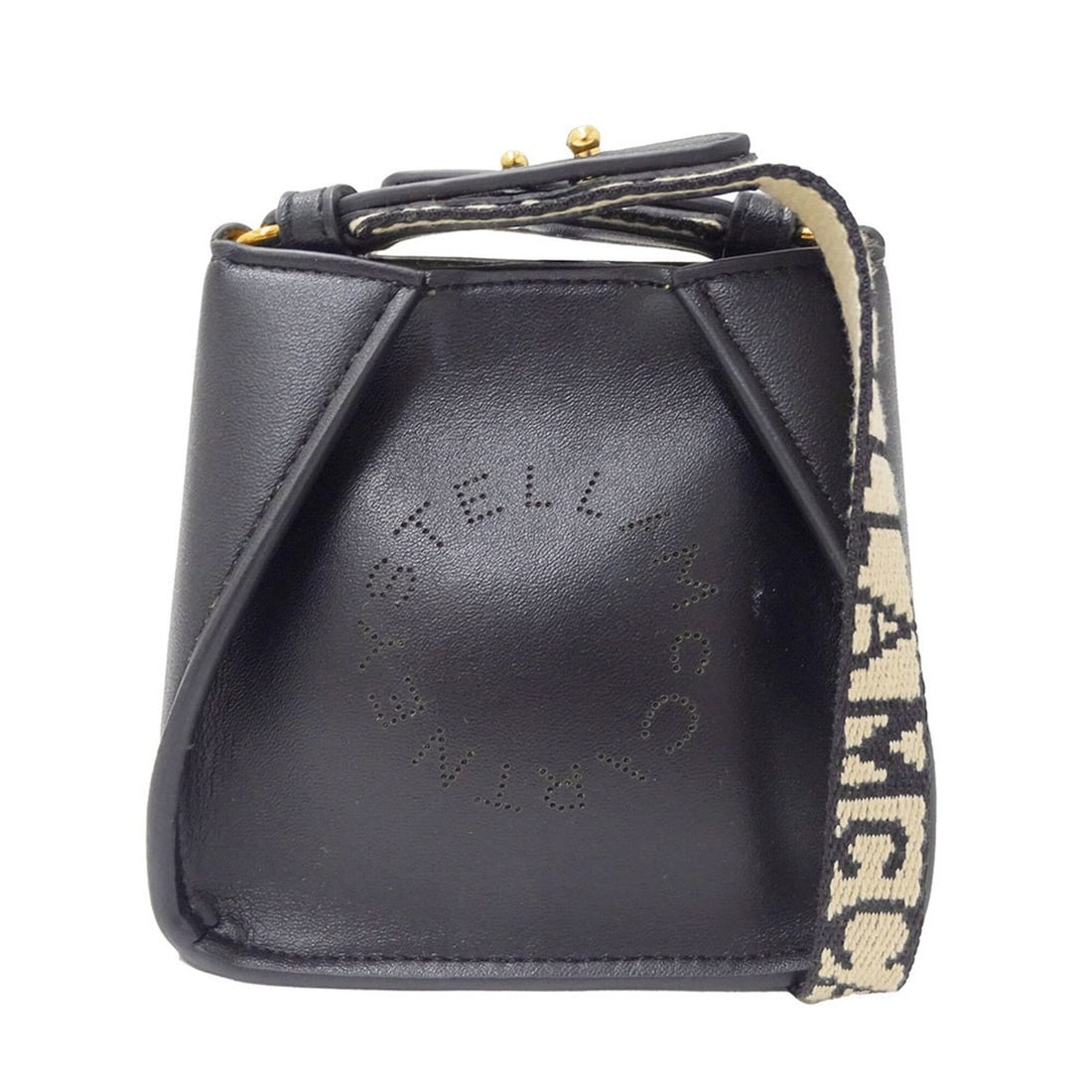Stella McCartney handbag, women's brand shoulder bag, leather, black, micro bag. (1 of 11)