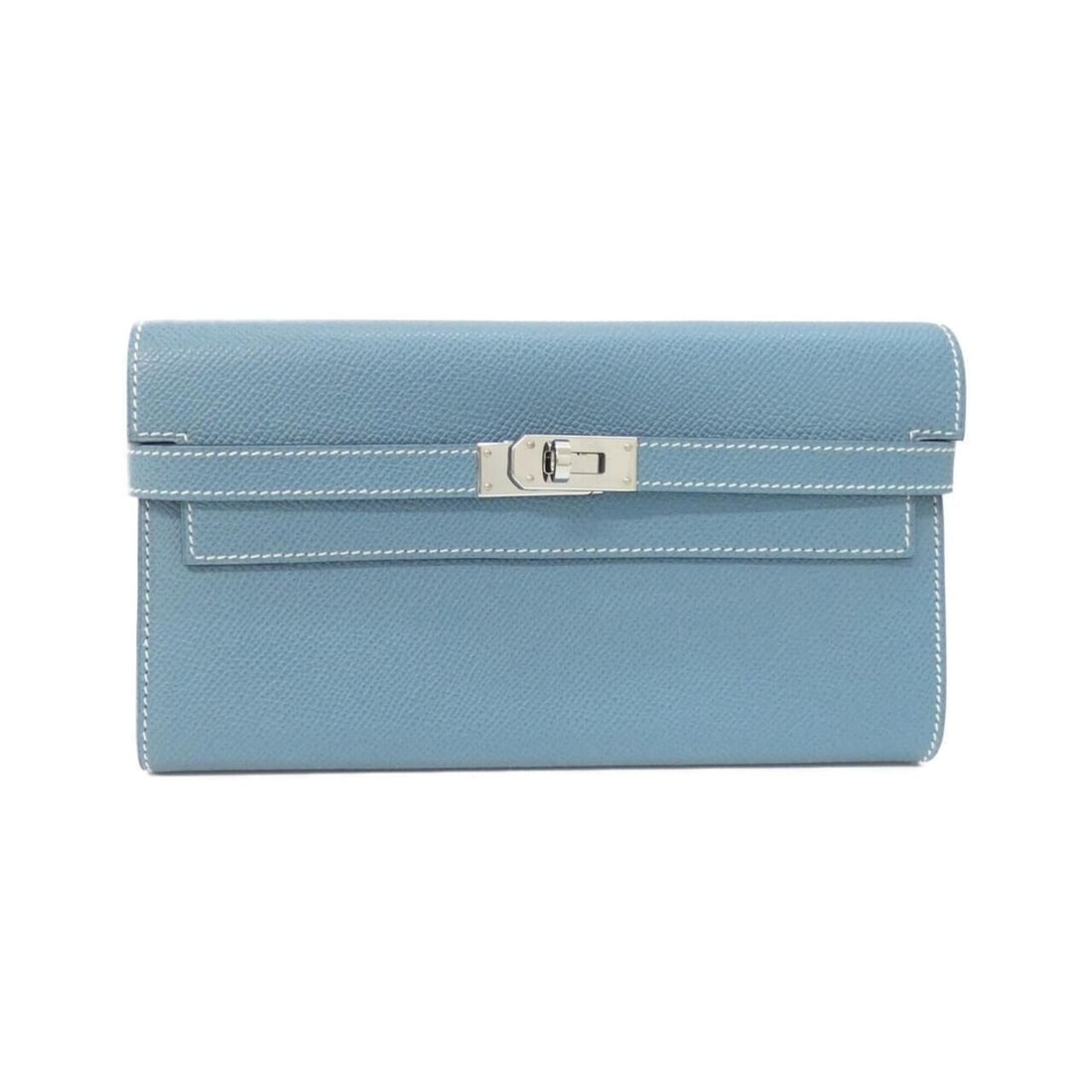 Hermes Kelly Classic 051300CK Wallet: --- Catalog ---Category: SizeSize (HxWxD): 12cm x 20cm x 2cm / 4.72'' x 7.87'' x 0.78''Category: DesignType: Long wallet (bi-fold)Color: Blue jeanGender: WomenMaterial: Epsom leather Category: