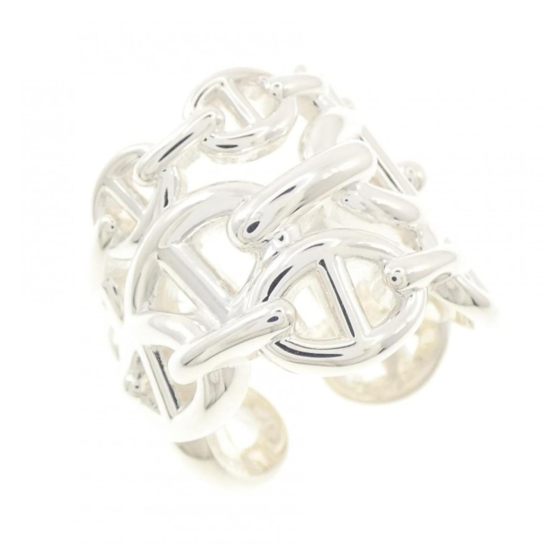 Hermes Hermès Chaine d'Ancre Enchainée Ring: --- Catalog ---Category: SizeUS Size: 4Brand Size: 47Category: DesignType: Band ringGender: WomenMaterial: Silver 925Category: GeneralMPN: H109506BBrand: Hermes--- Item List ---Section: ConditionRanki