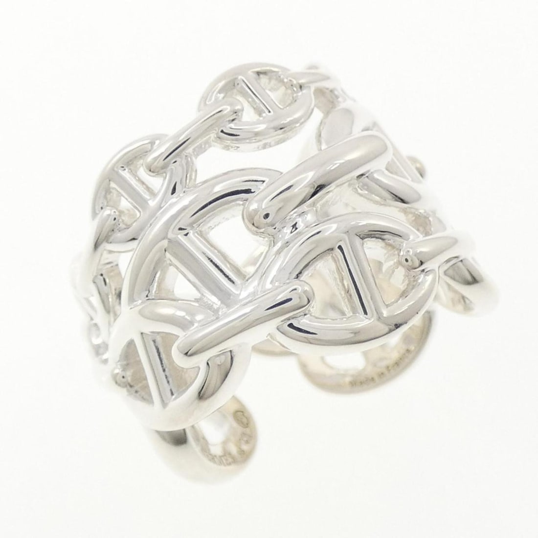 Hermes Hermès Chaine d'Ancre Enchainée Ring: --- Catalog ---Category: SizeUS Size: 8Brand Size: 56Category: DesignType: Band ringGender: WomenMaterial: Silver 925Category: GeneralMPN: H109506BBrand: Hermes--- Item List ---Section: ConditionRanki
