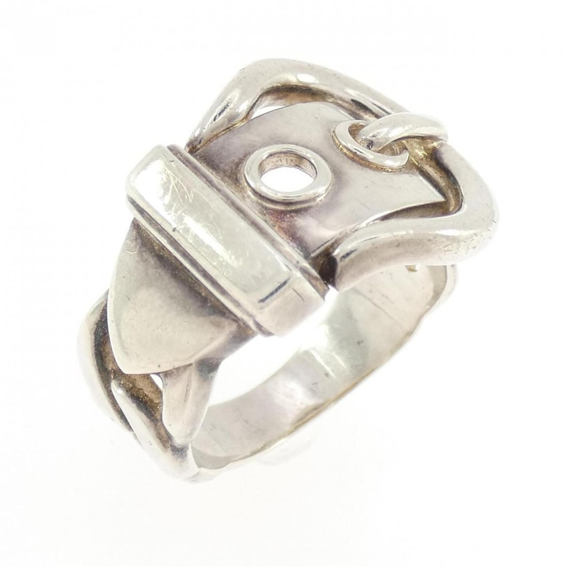 Hermes Hermès Boucles Sellier Ring: --- Catalog ---Category: SizeJP Size: 10.0US Size: 5.5Category: DesignType: Band ringGender: WomenMaterial: Silver 925Category: GeneralBrand: Hermes--- Item List ---Section: ConditionRanking: Rank B
