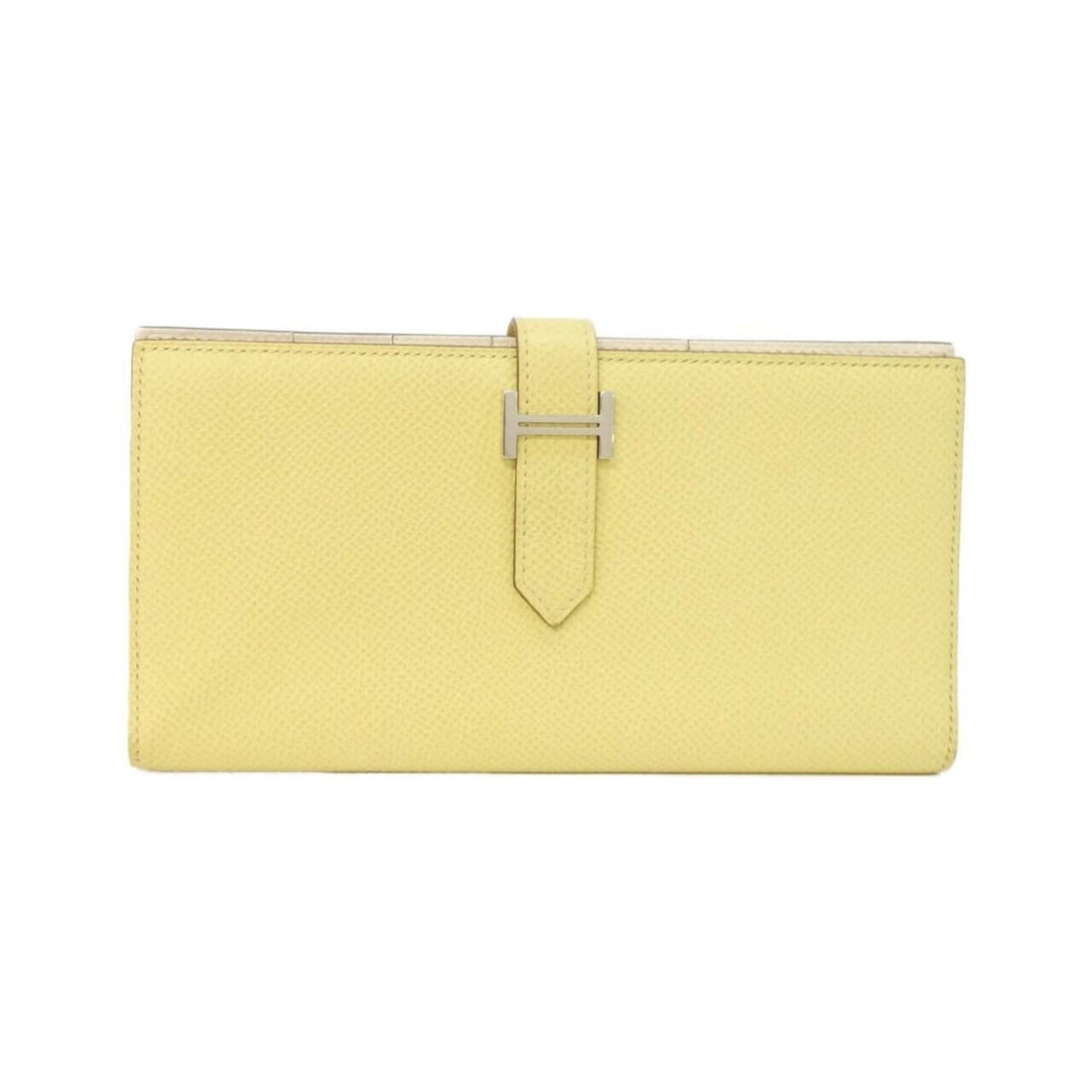 Hermes Bearn Soufflé Verso 073596CK Wallet: --- Catalog ---Category: SizeSize (HxWxD): 9cm x 18cm x 1.5cm / 3.54'' x 7.08'' x 0.59''Category: DesignType: Long wallet (bi-fold)Color: YellowGender: Men,WomenMaterial: Epsom leather Category: