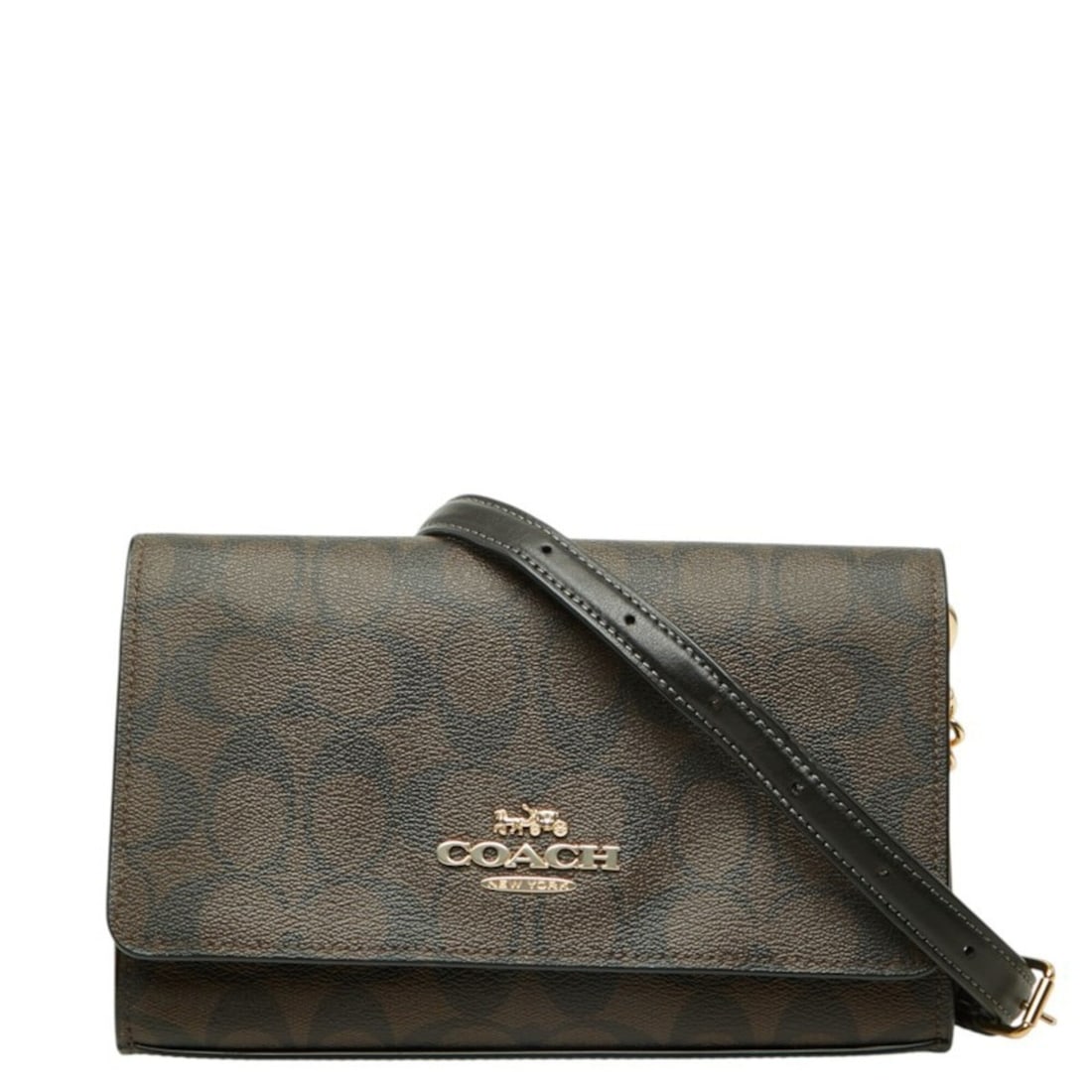 Coach Signature Chain Shoulder Bag CP033 Brown Leather Women's COACH: --- Catalog ---Category: SizeStrap Drop: 58cm / 22.83''Size (HxWxD): 13.5cm x 21.5cm x 4.5cm / 5.31'' x 8.46'' x 1.77''Category: DesignType: Shoulder bagColor: BrownGender: WomenClosure: