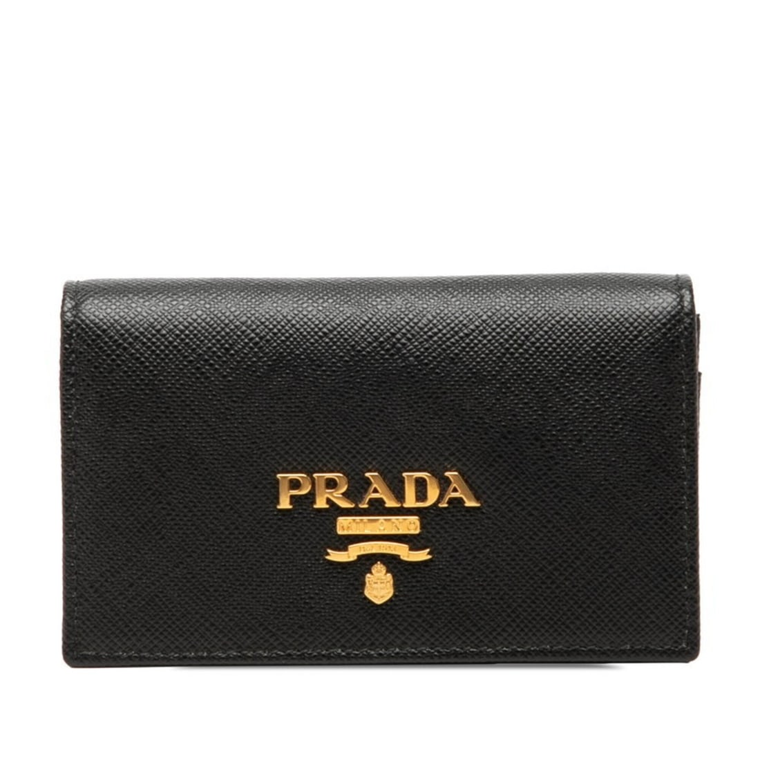 Prada Business Card Holder/Card Case 1MC122 Black Nero Saffiano Leather Women's PRADA: --- Catalog ---Category: DesignType: Business card caseColor: BlackGender: WomenMaterial: Saffiano Category: GeneralBrand: PradaCategory: Physical PropertiesSize (HxWxD): 6.5cm x 11cm x 3cm / 2.55''