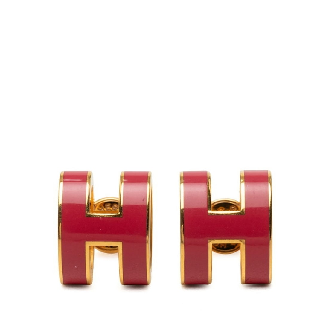 Hermes Pop H Stud Earrings, Gold/Pink Plated, Women's.: --- Catalog ---Category: SizeSize (HxWxD): 12.00mm x 9.60mm / 0.47'' x 0.38''Category: DesignType: Stud earringsColor: Gold, PinkGender: WomenCategory: GeneralBrand: Hermes--- Item List ---Section: