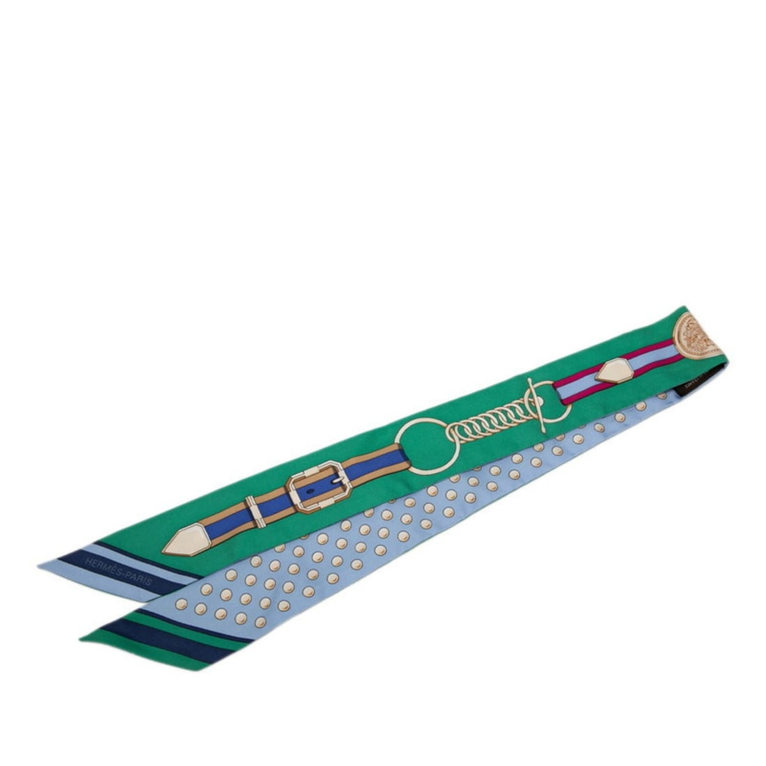 Hermes Twilly Grand Tralala Scarf Muffler, Green Multicolor Silk, Women's: --- Catalog ---Category: SizeSize (LxW): 86cm x 5cm / 33.85'' x 1.96''Category: DesignType: ScarfColor: Green, Multi-colorGender: WomenMaterial: Silk Category: GeneralLine: TwillyBrand: Hermes--- Item