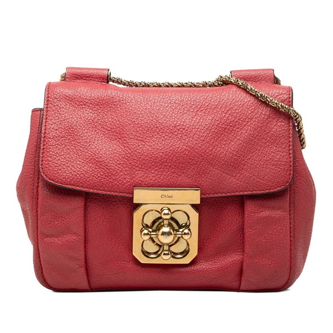 Chloé Chloe Elsie Crossbody Chain Shoulder Bag, Pink Leather, Women's: --- Catalog ---Category: SizeSize (HxWxD): 17cm x 19cm x 8.5cm / 6.69'' x 7.48'' x 3.34''Category: DesignType: Shoulder bagColor: PinkGender: WomenMaterial: Leather Category: GeneralBrand: Chloé--- I