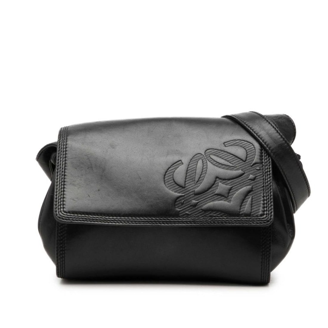 Loewe Anagram Crossbody Shoulder Bag, Black Leather, Women's LOEWE: --- Catalog ---Category: SizeSize (HxWxD): 16.5cm x 22cm x 9cm / 6.49'' x 8.66'' x 3.54''Category: DesignType: Shoulder bagColor: BlackGender: WomenMaterial: Leather Category: GeneralBrand: Loewe--- I