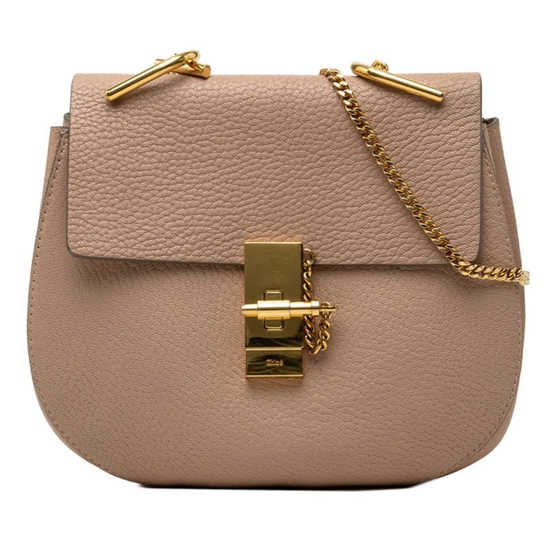 Chloé Chloe Drew Chain Shoulder Bag, Crossbody Pink Leather, Women's (1 of 15)