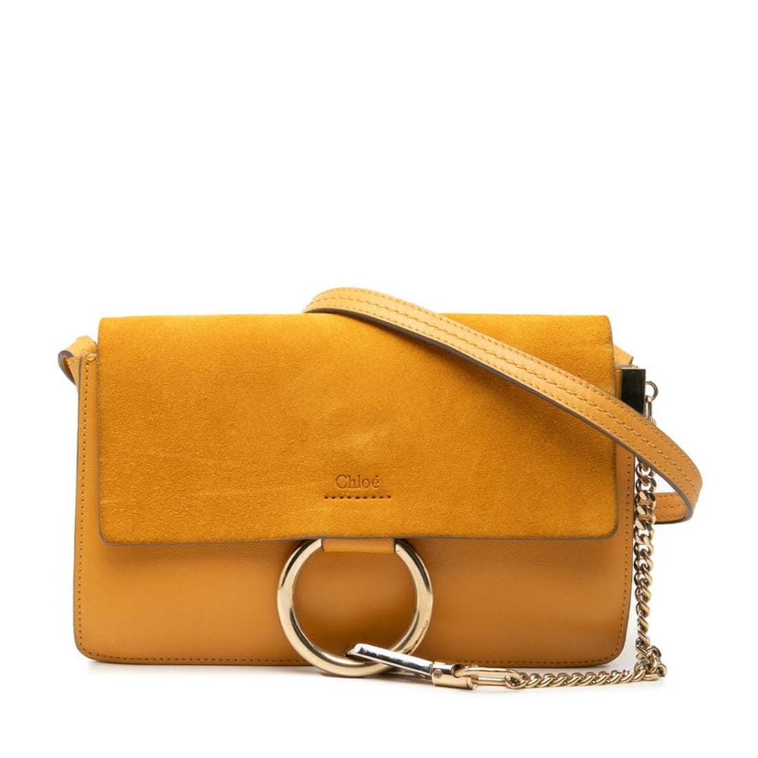 Chloé Chloe Faye Crossbody Shoulder Bag, Yellow Suede Leather, Women's: --- Catalog ---Category: SizeSize (HxWxD): 15cm x 24cm x 3.5cm / 5.9'' x 9.44'' x 1.37''Category: DesignType: Shoulder bagColor: YellowGender: WomenMaterial: Suede , Leather Category: GeneralBrand: Ch