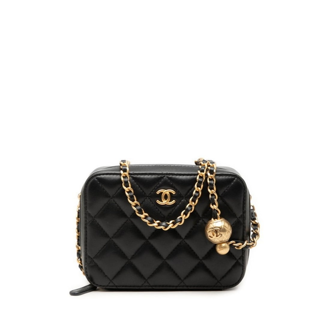 Chanel Coco Mark Matelassé Camera Bag Chain Shoulder AP2426 Black Gold Lambskin Women's CHANEL: --- Catalog ---Category: SizeSize (HxWxD): 10.5cm x 14cm x 6.5cm / 4.13'' x 5.51'' x 2.55''Category: DesignType: Shoulder bagColor: Black, GoldGender: WomenMaterial: Leather Category: GeneralBrand: Ch