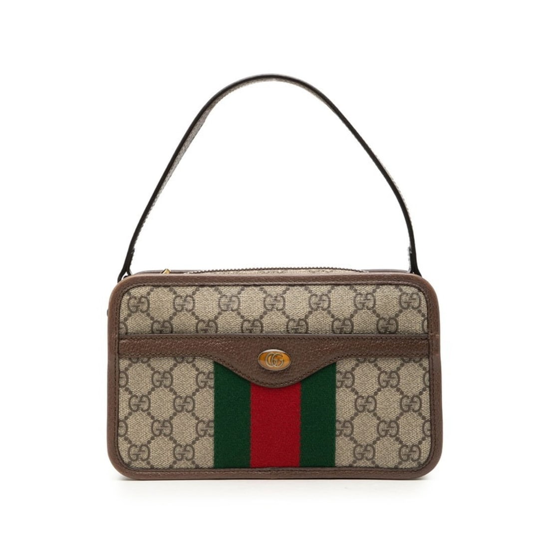 Gucci GG Supreme Sherry Line Ophidia Handbag 598130 Beige Brown Leather Women's GUCCI (1 of 10)