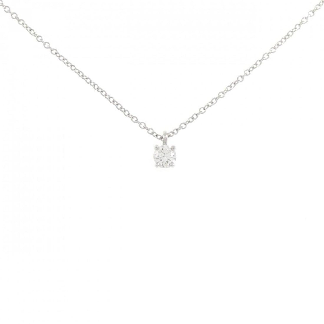 Tiffany Solitaire Necklace: --- Catalog ---Category: SizePendant Size: 3.6mm x 3.6mm / 0.14'' x 0.14''Neck Circumference: 40 cm / 15.74''Category: DesignGender: WomenMaterial: Platinum 950Pendant Type: PendantNecklace Type: