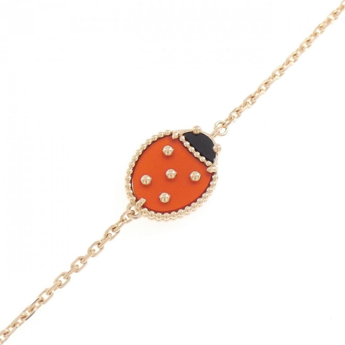 Van Cleef & Arpels Lucky Spring Closed Wing Ladybug Bracelet: --- Catalog ---Category: SizeLength: 16cm - 17.5cm / 6.29'' - 6.88''Category: DesignType: Charm braceletGender: WomenMaterial: Pink gold (18K)Category: GeneralMPN: VCARP7R000Brand: Van Cleef &