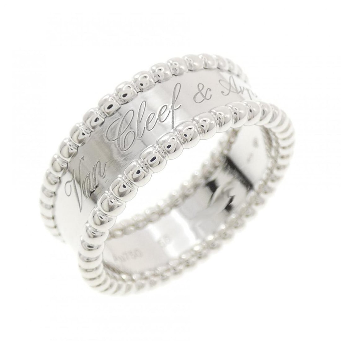 Van Cleef & Arpels Perlee Signature Ring: --- Catalog ---Category: SizeUS Size: 8Brand Size: 56Category: DesignType: Band ringGender: WomenMaterial: White gold (18K)Category: GeneralMPN: VCARN32300Brand: Van Cleef & Arpels--- Item List