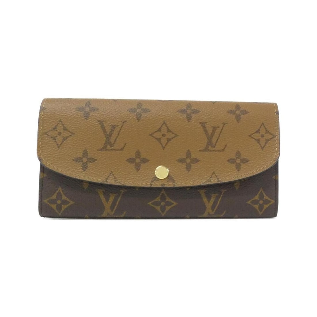 Louis Vuitton Monogram Reverse Portefeuille Emilie M82157 Wallet: --- Catalog ---Category: SizeSize (HxWxD): 10cm x 19cm x 2cm / 3.93'' x 7.48'' x 0.78''Category: DesignType: Long wallet (bi-fold)Color: MarronGender: Men,WomenMaterial: Coated canvas Category: