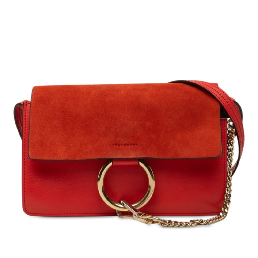 Chloé Chloe Faye Crossbody Shoulder Bag, Red Leather Suede, Women's: --- Catalog ---Category: SizeSize (HxWxD): 15cm x 23.5cm x 2cm / 5.9'' x 9.25'' x 0.78''Category: DesignType: Shoulder bagColor: Red colorGender: WomenMaterial: Leather , Suede Category: GeneralBrand:
