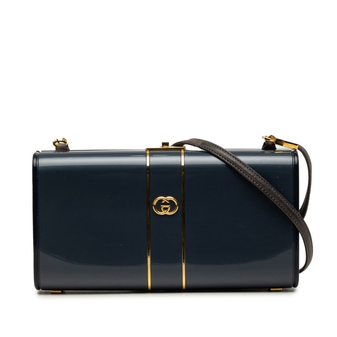 Gucci Interlocking G Crossbody Shoulder Bag, Navy, Plastic and Leather, Women's GUCCI: --- Catalog ---Category: SizeSize (HxWxD): 10cm x 19.5cm x 5cm / 3.93'' x 7.67'' x 1.96''Category: DesignType: Shoulder bagColor: NavyGender: WomenMaterial: Plastic , Leather Category: GeneralBrand: G