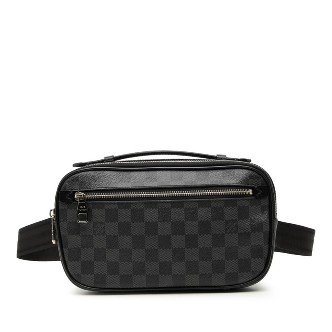 Louis Vuitton Damier Graphite Ambler Body Bag Waist N41289 Black Gray Leather Men's LOUIS VUITTON: --- Catalog ---Category: SizeSize (HxWxD): 15cm x 26.5cm x 5cm / 5.9'' x 10.43'' x 1.96''Category: DesignType: Sling bagColor: Black, GrayGender: MenMaterial: PVC , Leather Category: GeneralLine: Dami