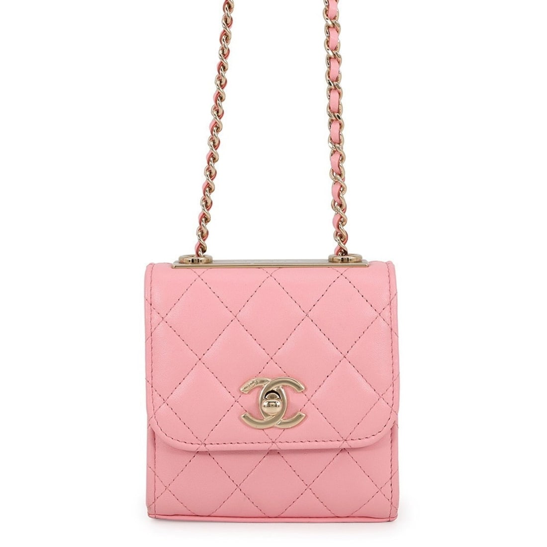 Chanel Chain Wallet, Matelassé, Coco Mark, Trendy CC, Lambskin, A81633, CHANEL Matelassé Handbag, (1 of 16)