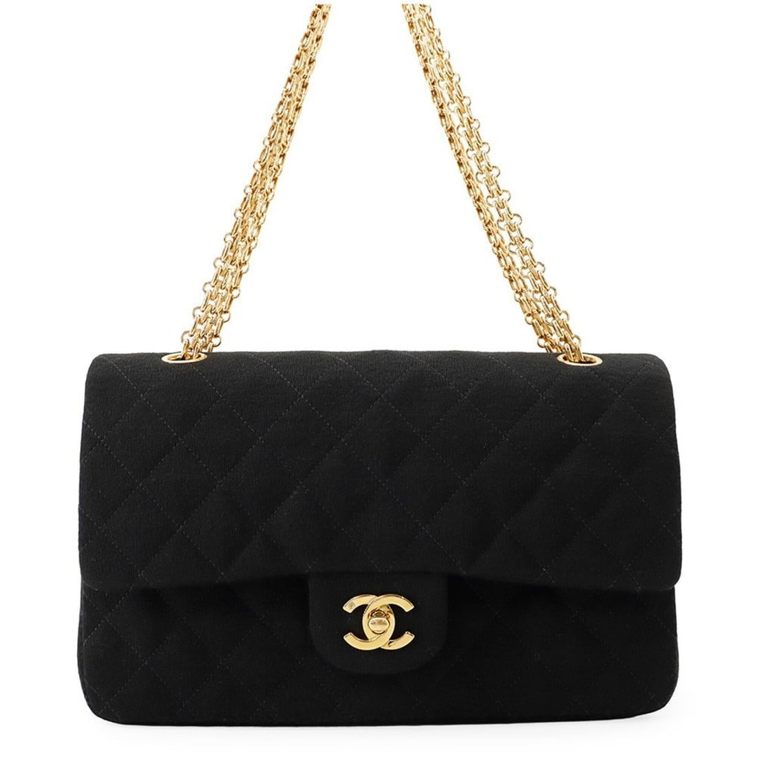 Chanel Chain Shoulder Bag Matelassé 25 Coco Mark Cotton Jersey Double A01112 CHANEL Black Handbag: --- Catalog ---Category: SizeWeight: 610g / 1.34lb.Size (HxWxD): 16cm x 26cm x 7cm / 6.29'' x 10.23'' x 2.75''Strap Length: 51cm - 85.5cm / 20.07'' - 33.66''Category: DesignType: Handbag, Shoulder bag