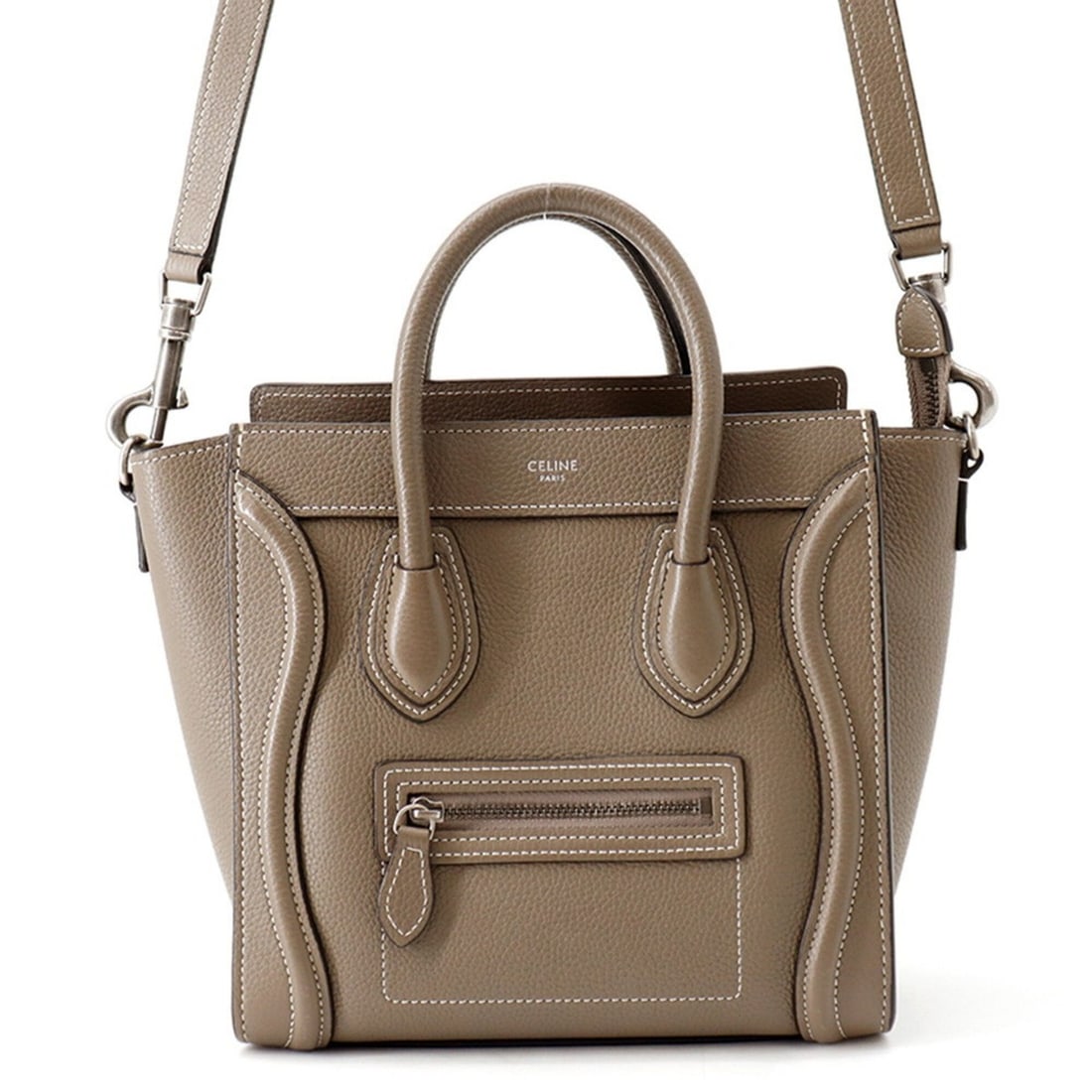 Celine handbag, Luggage Nano Shopper 189243, CELINE 2-way shoulder bag, (1 of 17)