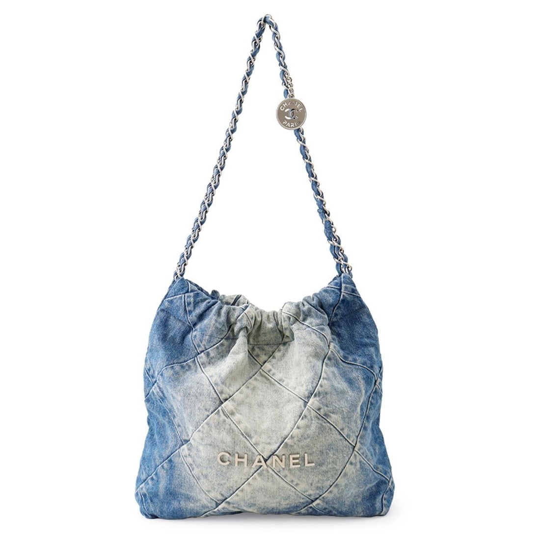 Chanel Chain Shoulder Bag CHANEL 22 Matelasse Small Denim AS3260 Handbag Women's: --- Catalog ---Category: SizeWeight: 770g / 1.69lb.Size (HxWxD): 31cm x 36cm x 8cm / 12.2'' x 14.17'' x 3.14''Category: DesignType: Handbag, Shoulder bagColor: BlueGender: WomenMaterial: Denim Hardwar