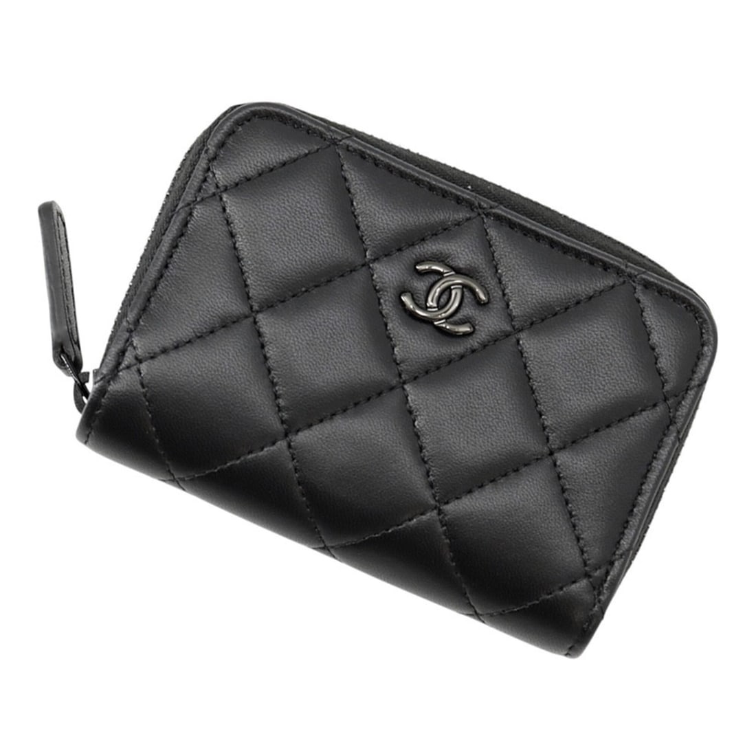 Chanel Wallet/Coin Case Matelassé Coco Mark Classic Zip Coin Purse Lambskin AP0216 CHANEL Wallet: --- Catalog ---Category: SizeSize (HxWxD): 8.5cm x 10cm / 3.34'' x 3.93''Category: DesignType: Coin purse/coin caseColor: BlackGender: WomenMaterial: Leather Leather/Fur Type: LambskinCategory: Genera