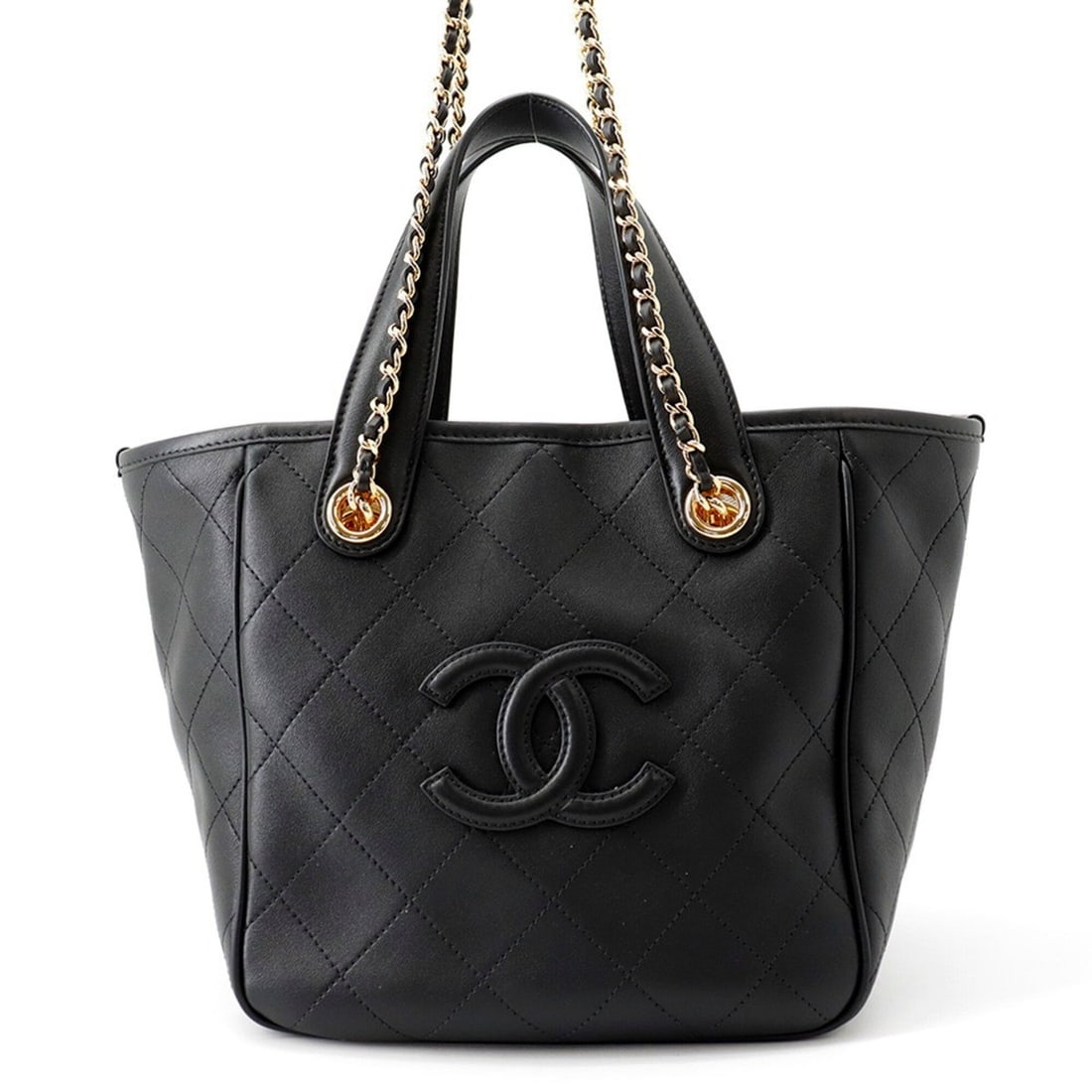 Chanel handbag, Coco Mark, AS61998, CHANEL 2-way chain shoulder bag, black,: --- Catalog ---Category: SizeWeight: 700g / 1.54lb.Size (HxWxD): 21cm x 32cm x 16.5cm / 8.26'' x 12.59'' x 6.49''Category: DesignType: Handbag, Shoulder bagColor: BlackGender: WomenMaterial: Leather H