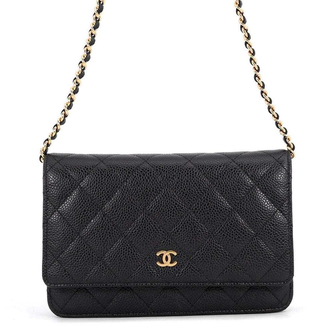 Chanel Chain Wallet Classic Matelassé Coco Mark Caviar Skin AP0250 CHANEL Black Women's WALLET: --- Catalog ---Category: SizeWeight: 380g / 13.4oz.Size (HxWxD): 12.5cm x 19cm x 4cm / 4.92'' x 7.48'' x 1.57''Strap / Chain Length: 1.25m / 49.21''Category: DesignType: Chain/Shoulder walletColor: Bl