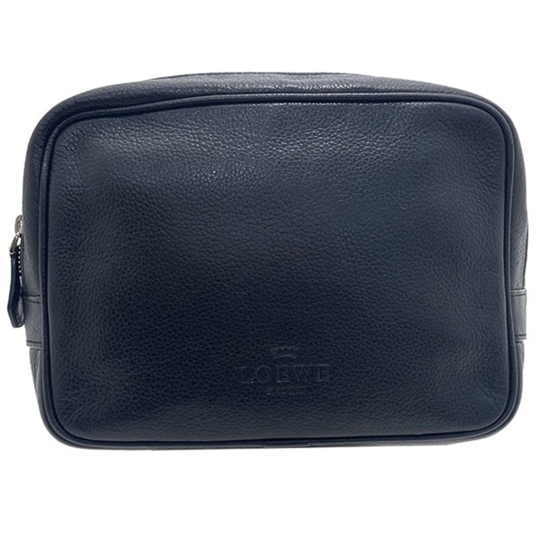 Loewe Leather Pouch, Black, Multi-purpose Second Bag, Clutch Bag-in-Bag, MAN-18362: --- Catalog ---Category: SizeSize (HxWxD): 16cm x 21.5cm x 6cm / 6.29'' x 8.46'' x 2.36''Category: DesignType: PouchColor: BlackGender: WomenClosure: ZipperMaterial: Leather Category: GeneralBrand: Lo