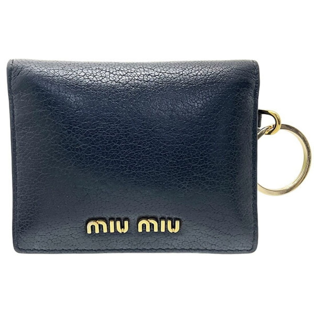 Miu Miu Miu Madras Card Case, Leather, Black, 5MC320, Bi-fold, Business Holder, IC ID Pass Case: --- Catalog ---Category: DesignType: Card caseColor: BlackGender: WomenMaterial: Leather Leather/Fur Type: LambskinCategory: GeneralBrand: Miu MiuCategory: Physical PropertiesSize (HxWxD): 7.5cm x 9.5