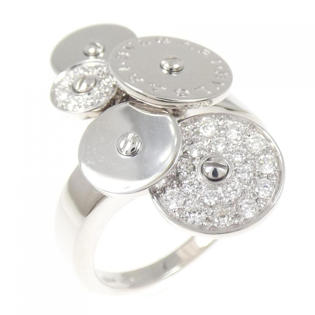 Bvlgari Cycladi Ring: --- Catalog ---Category: SizeJP Size: 14.0US Size: 7Category: DesignType: Band ringStone: DiamondGender: WomenMaterial: White gold (18K)Category: GeneralBrand: Bvlgari--- Item List ---Section: