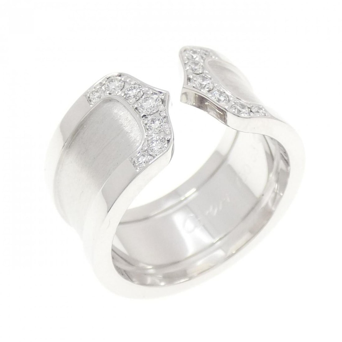 Cartier C2 Large Ring: --- Catalog ---Category: SizeUS Size: 6.5Brand Size: 53Category: DesignType: Band ringColor: White goldStone: DiamondGender: WomenMaterial: White gold (18K)Category: GeneralMPN: B4044100Brand: