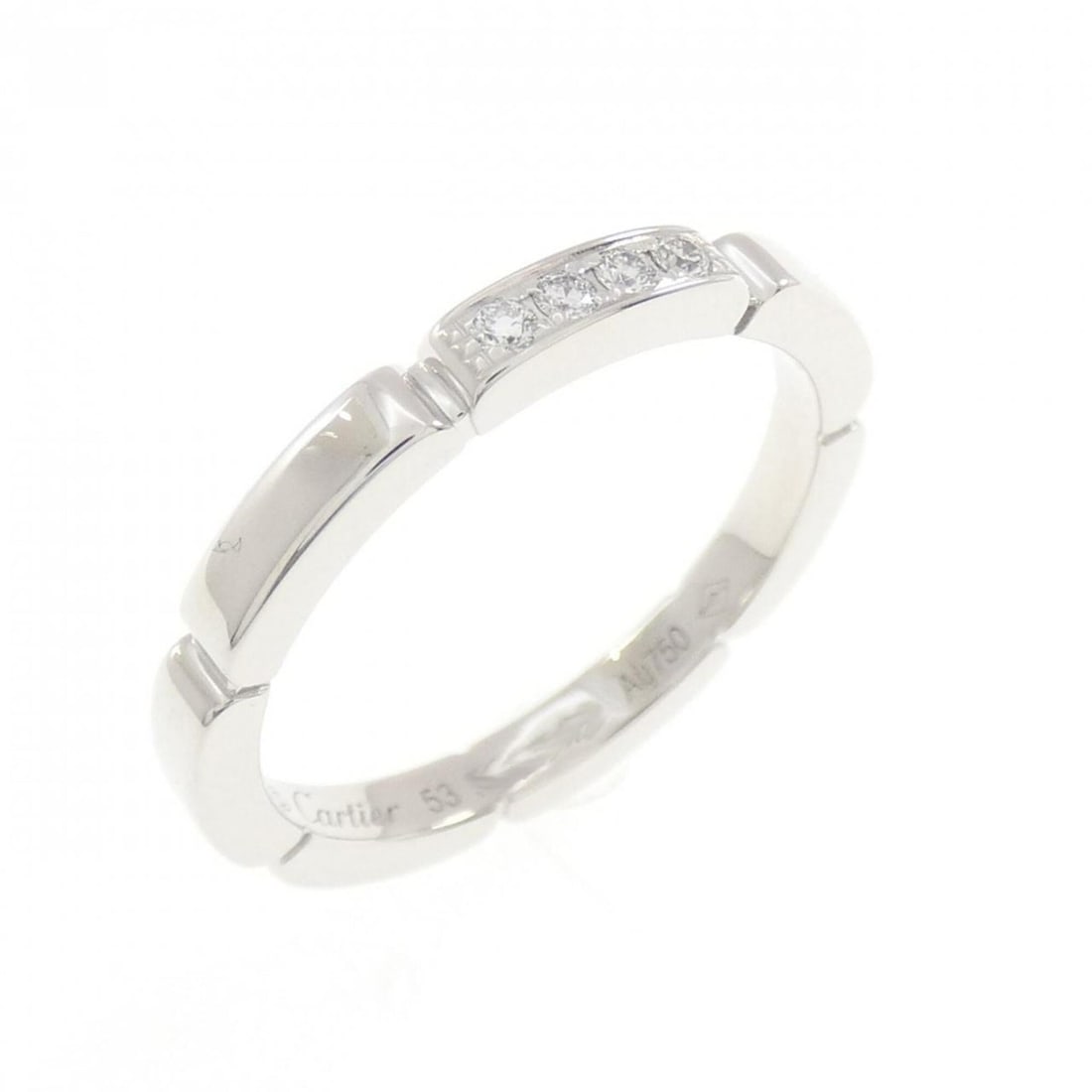 Cartier Maillon Panthère 4P Ring: --- Catalog ---Category: SizeUS Size: 6.5Brand Size: 53Category: DesignType: Band ringColor: White goldStone: DiamondGender: WomenMaterial: White gold (18K)Category: GeneralMPN: B4080400Brand: