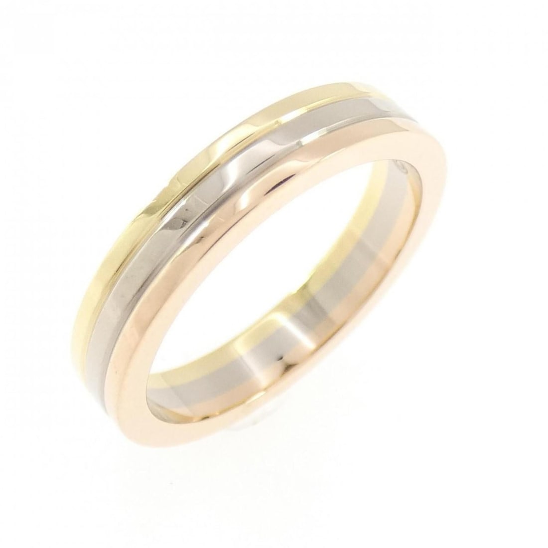 Cartier Louis Vendôme Ring: --- Catalog ---Category: SizeUS Size: 4.5Brand Size: 48Category: DesignType: Band ringColor: Pink gold, White gold, Yellow goldGender: WomenMaterial: Pink gold (18K), White gold (18K), Yellow gold (18