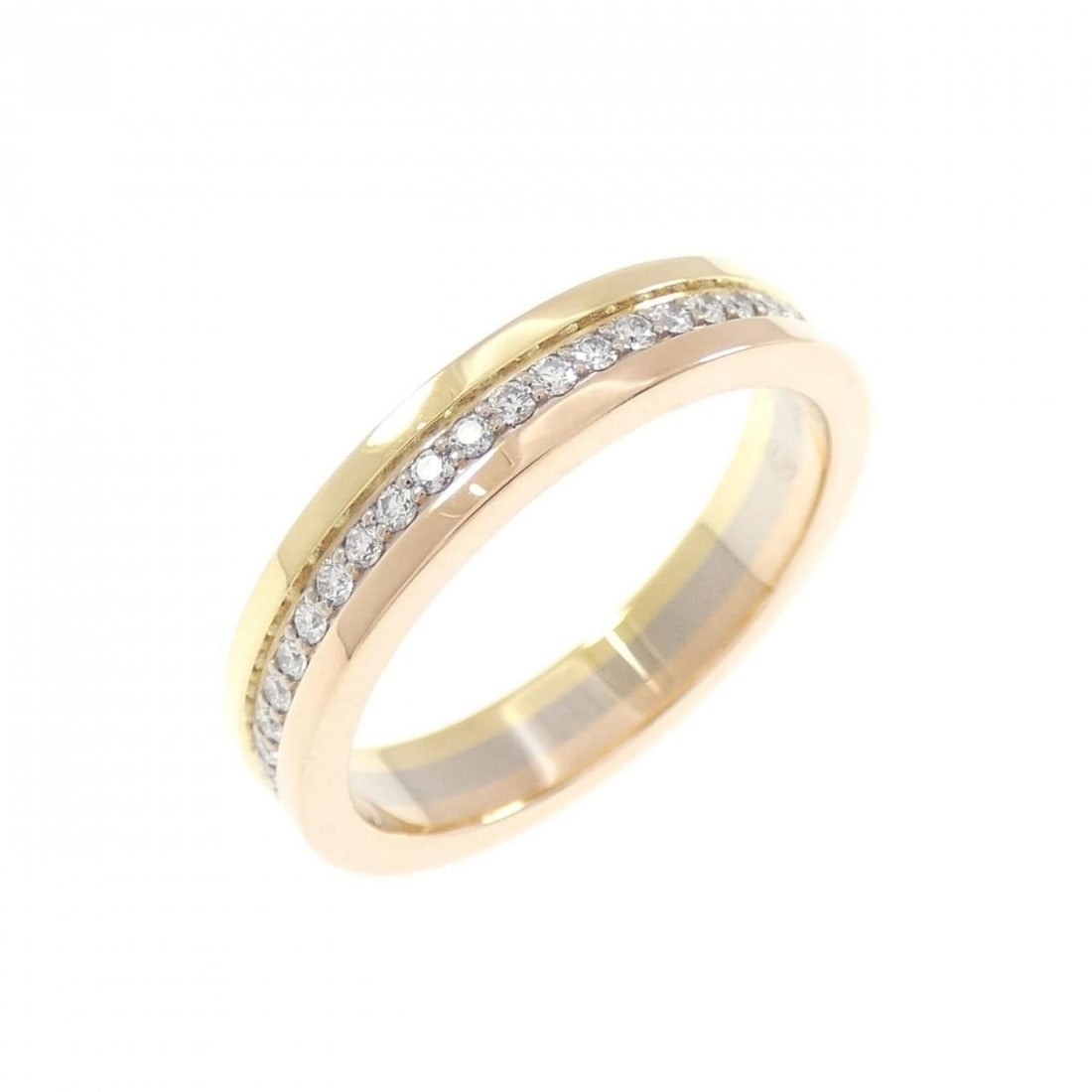 Cartier Louis Vendôme Ring: --- Catalog ---Category: SizeUS Size: 4Brand Size: 47Category: DesignType: Band ringColor: Pink gold, White gold, Yellow goldStone: DiamondGender: WomenMaterial: Pink gold (18K), White gold (18K), Yel