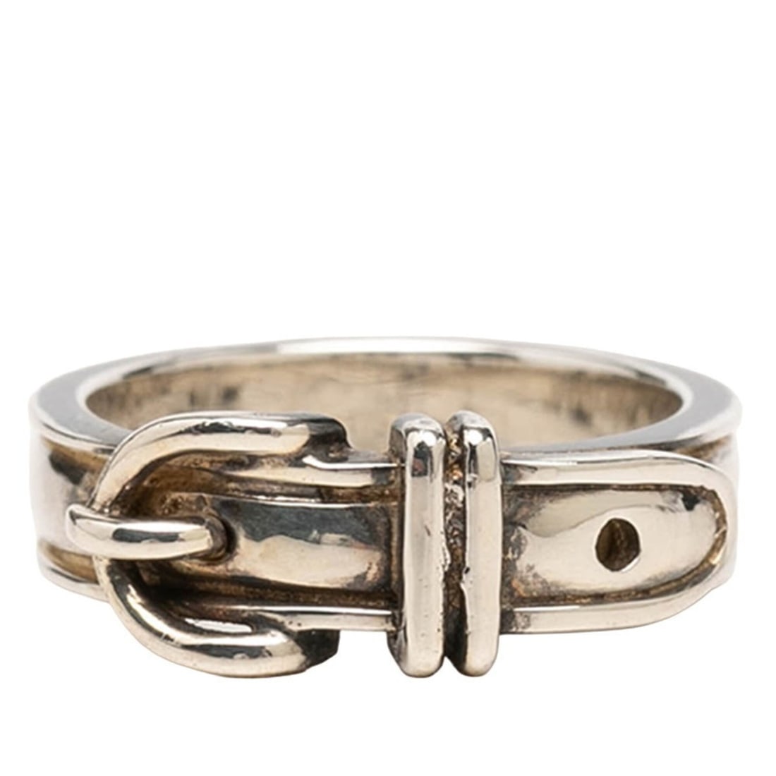 Hermes Belt Ring, Size #51, Sterling Silver (SV925), Women's.: --- Catalog ---Category: SizeJP Size: 11US Size: 6Category: DesignType: Band ringGender: WomenMaterial: Silver, Silver 925Category: GeneralBrand: Hermes--- Item List ---Section: ConditionRanking: