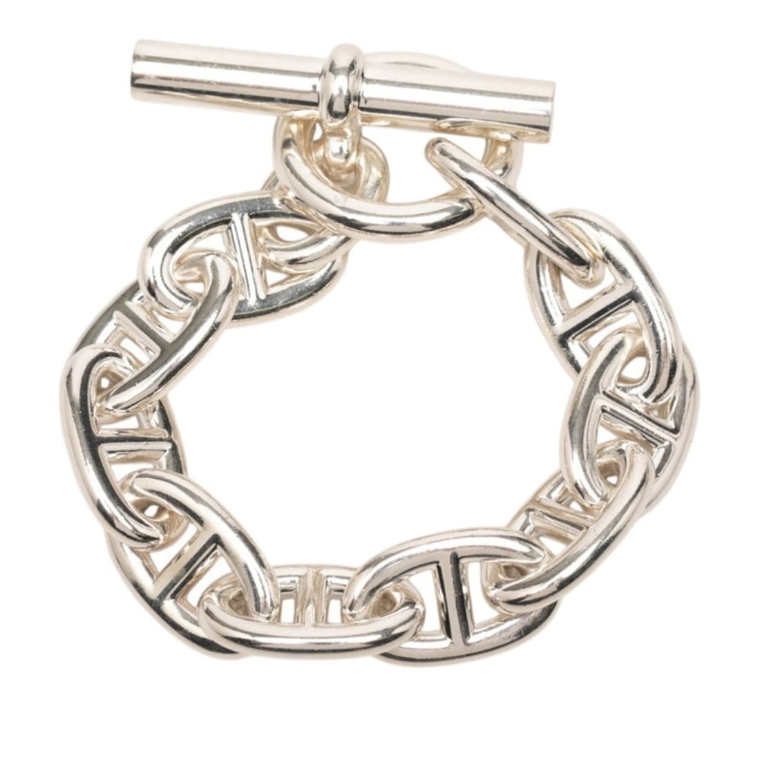 Hermes Chaine d'Ancre TGM 10-link chain bracelet, SV925 silver, women's.: --- Catalog ---Category: SizeTotal Length: 20cm / 7.87''Category: DesignType: Charm braceletGender: WomenMaterial: Silver, Silver 925Category: GeneralBrand: Hermes--- Item List ---Section: