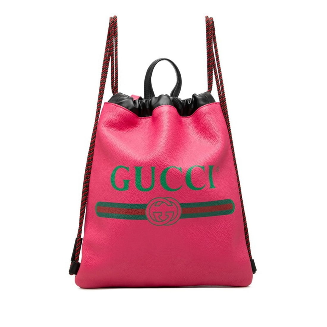 Gucci Drawstring Backpack 523586 Pink Leather Women's GUCCI: --- Catalog ---Category: SizeSize (HxWxD): 35cm x 30cm x 1cm / 13.77'' x 11.81'' x 0.39''Category: DesignType: Backpack, PouchColor: PinkGender: WomenMaterial: Leather Category: GeneralBrand: