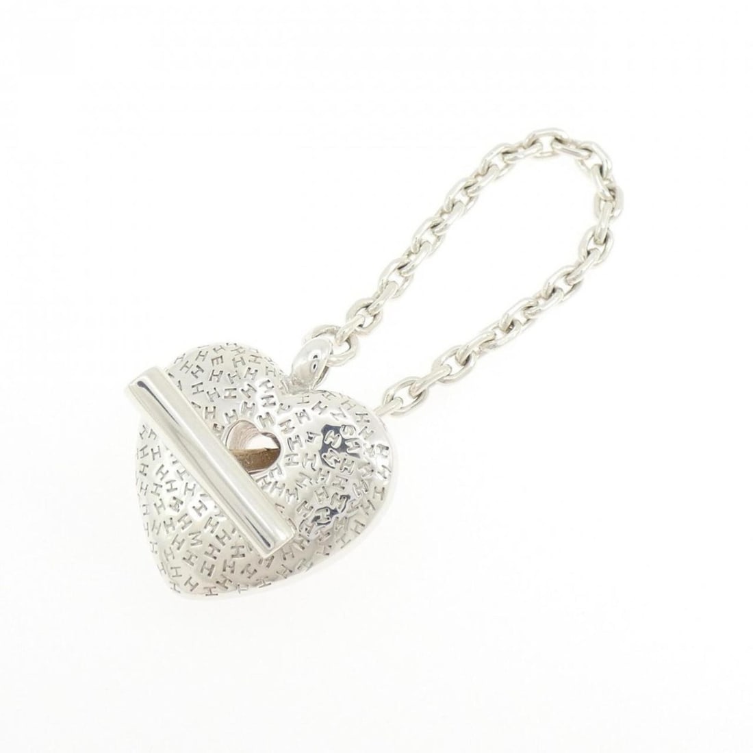 Hermes 925 Keychain: --- Catalog ---Category: SizeSize (HxWxD): 7.46cm x 2.76cm / 2.93'' x 1.08''Category: DesignType: KeyringColor: SilverGender: WomenMaterial: Silver 925Category: GeneralBrand: Hermes--- Item List
