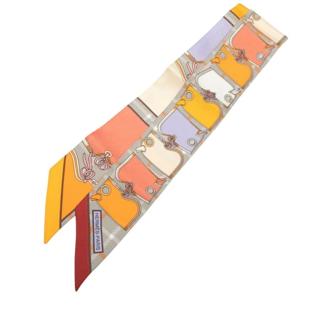 Hermes Twilly Camails Scarf Muffler, Gray Multicolor Silk, Women's HERMES: --- Catalog ---Category: SizeSize (LxW): 84.5cm x 5cm / 33.26'' x 1.96''Category: DesignType: ScarfColor: Gray, Multi-colorGender: WomenMaterial: Silk Category: GeneralBrand: Hermes--- Item List