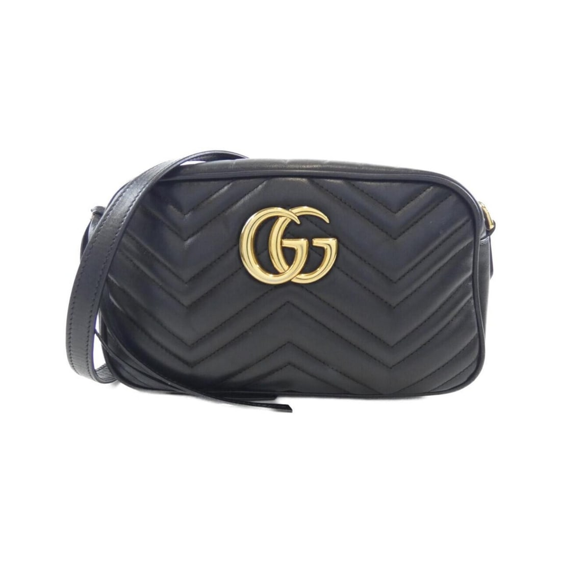 Gucci GG Marmont 447632 DTD1T Shoulder Bag: --- Catalog ---Category: SizeSize (HxWxD): 14cm x 24cm x 7cm / 5.51'' x 9.44'' x 2.75''Category: DesignType: Shoulder bagColor: BlackGender: WomenMaterial: Quilting , Leather Category: GeneralMPN: