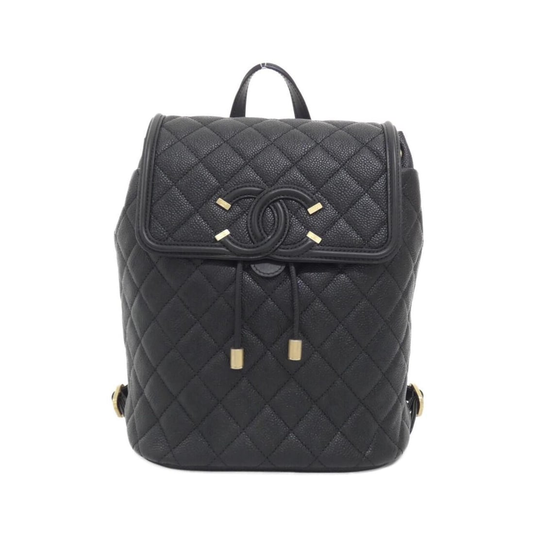 Chanel 57090 Backpack: --- Catalog ---Category: SizeSize (HxWxD): 24cm x 20cm x 14cm / 9.44'' x 7.87'' x 5.51''Category: DesignType: BackpackColor: BlackGender: Women,MenMaterial: Grained Calfskin Category: GeneralMPN:
