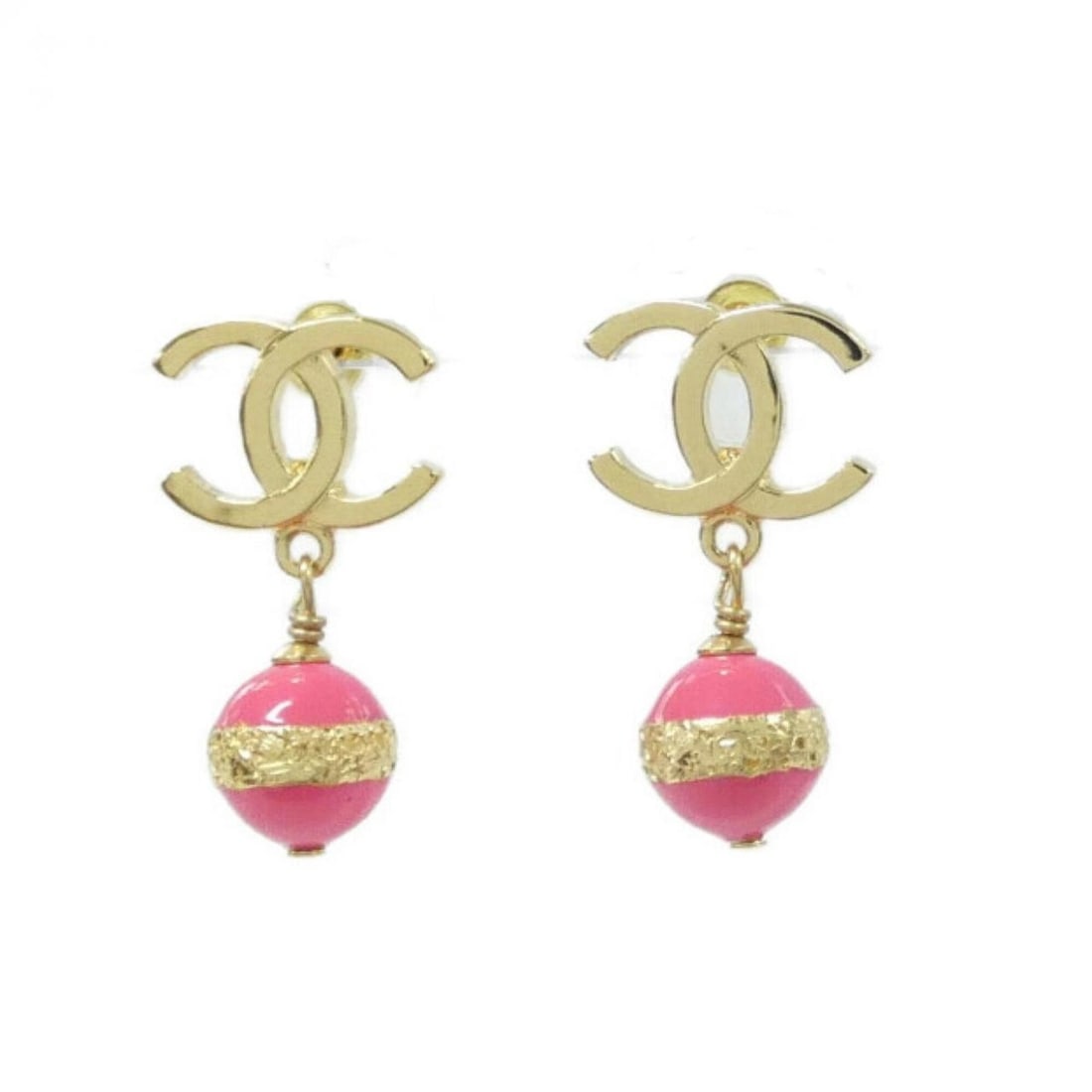 Chanel ABC914 Earrings: --- Catalog ---Category: SizeSize (HxWxD): 27.00mm x 15.00mm / 1.06'' x 0.59''Category: DesignType: Stud earringsColor: Gold, PinkGender: WomenCategory: GeneralMPN: ABC914Brand: Chanel--- Item List