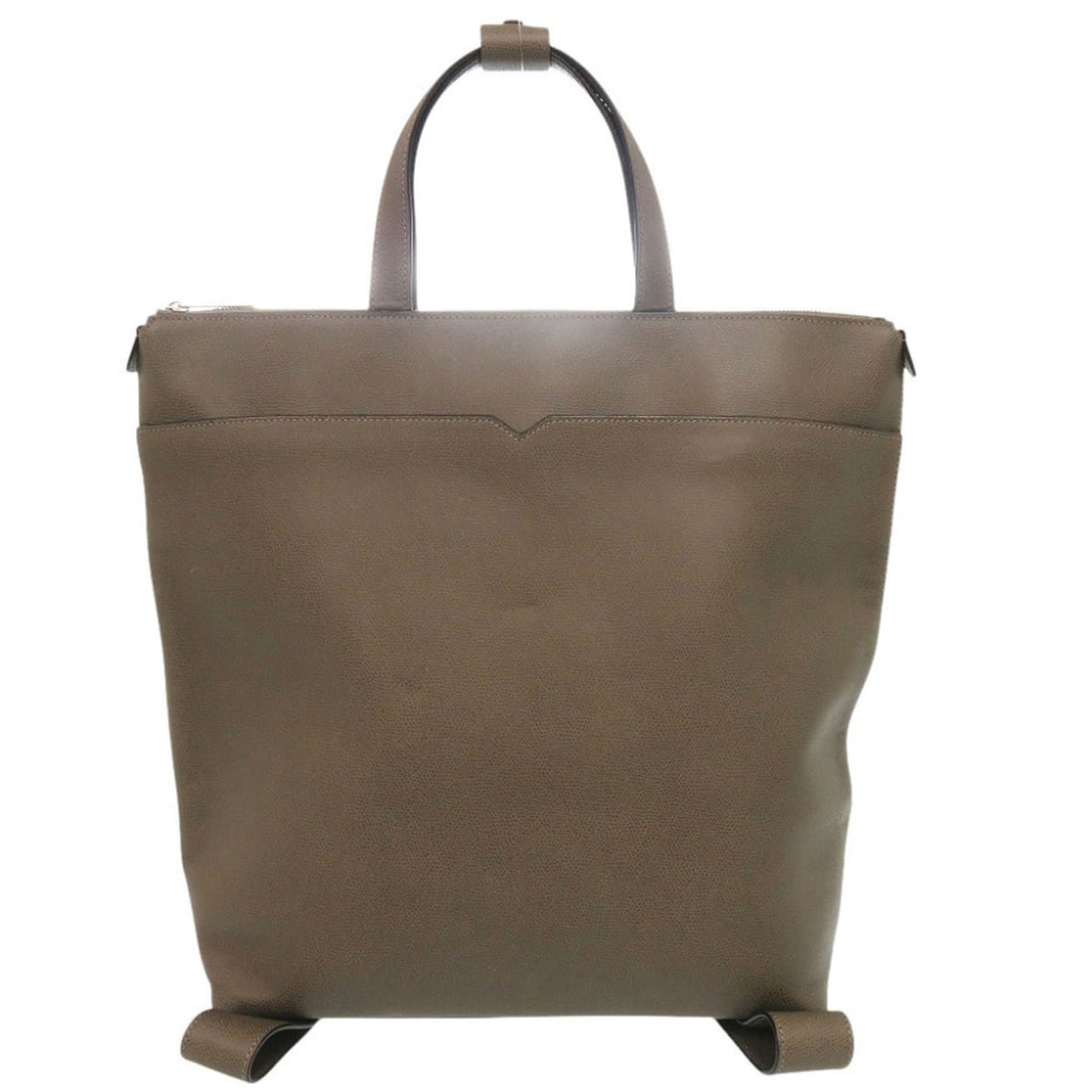 Valextra V-Line Leather Grey 2-Way Backpack Tote Bag 0359: --- Catalog ---Category: SizeSize (HxWxD): 37.5cm x 42cm x 14.5cm / 14.76'' x 16.53'' x 5.7''Category: DesignType: Tote bagColor: GrayGender: MenMaterial: Leather Category: GeneralBrand: ValextraCount